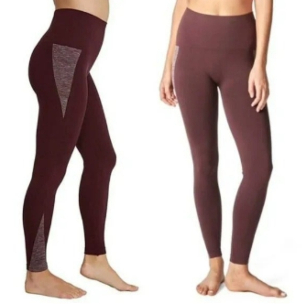 Assets by Spanx burgundy seamless leggings size large